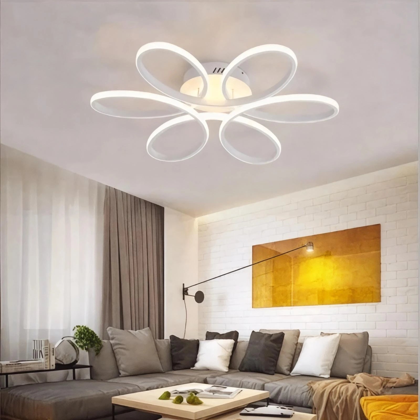 Lupinella Beyaz Yeni Seri Özel 3 Renk Ultra Ledli Avize