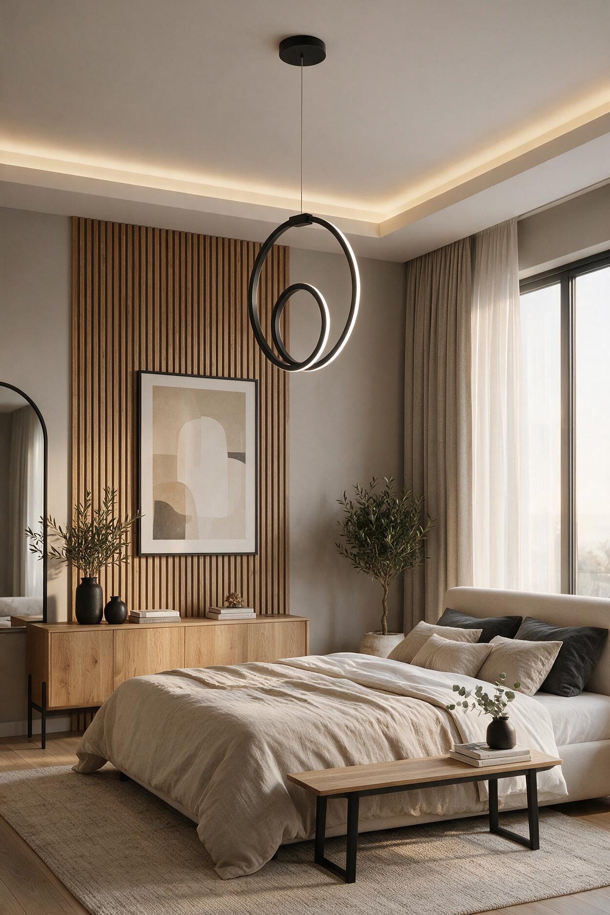 Orjin Siyah Tekli Sarkit Led Beyaz Işık Ultra Ledli Salon Mutfak Oda Hol Ledli Avize