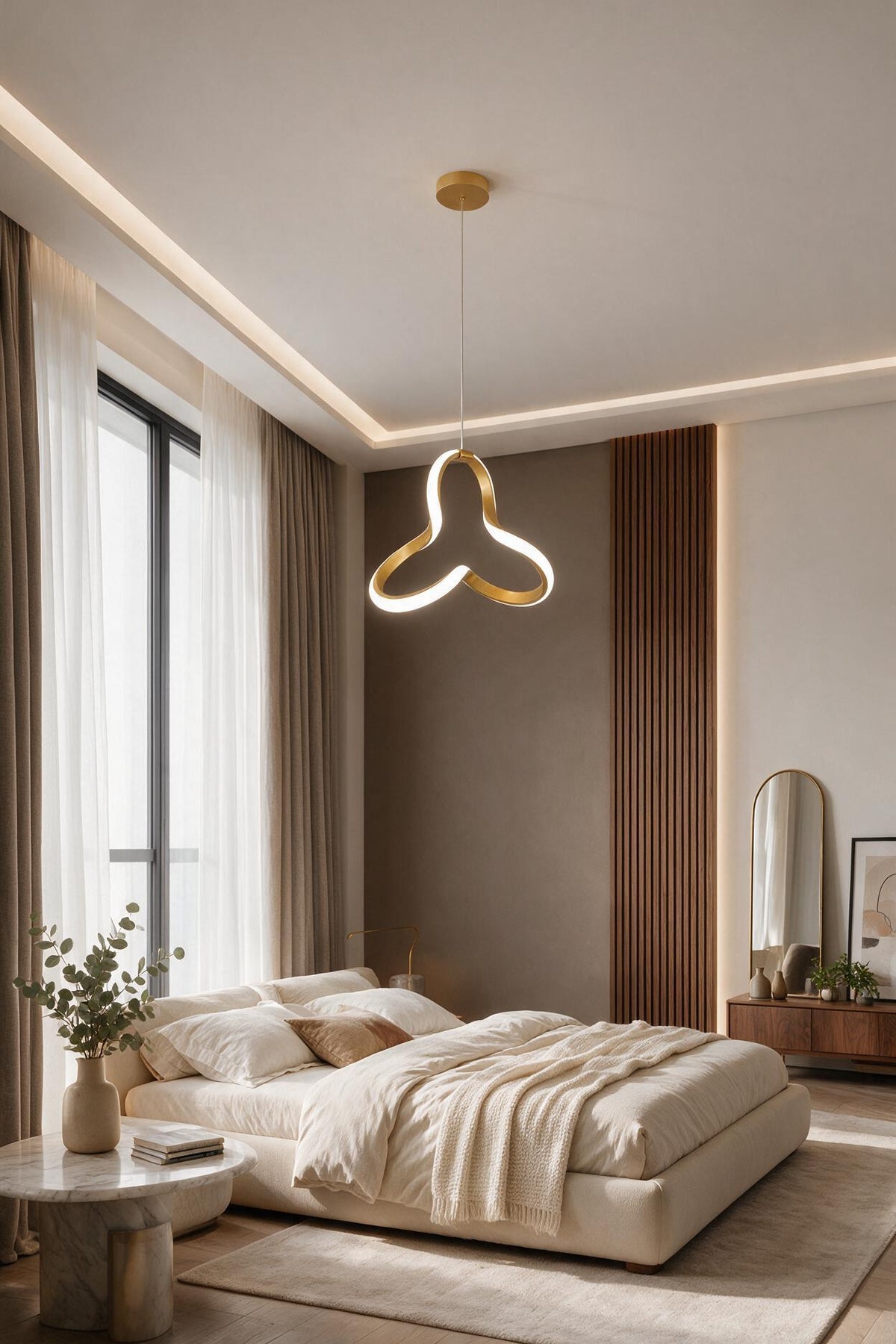 Clover Eskitme Modern Ultra Beyaz Ledli Sarkıt Led Avize