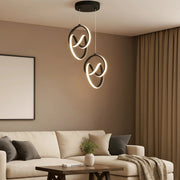 Trend 2'Li Siyah Sarkık Power Beyaz Ledli Avize Modern Led Avize