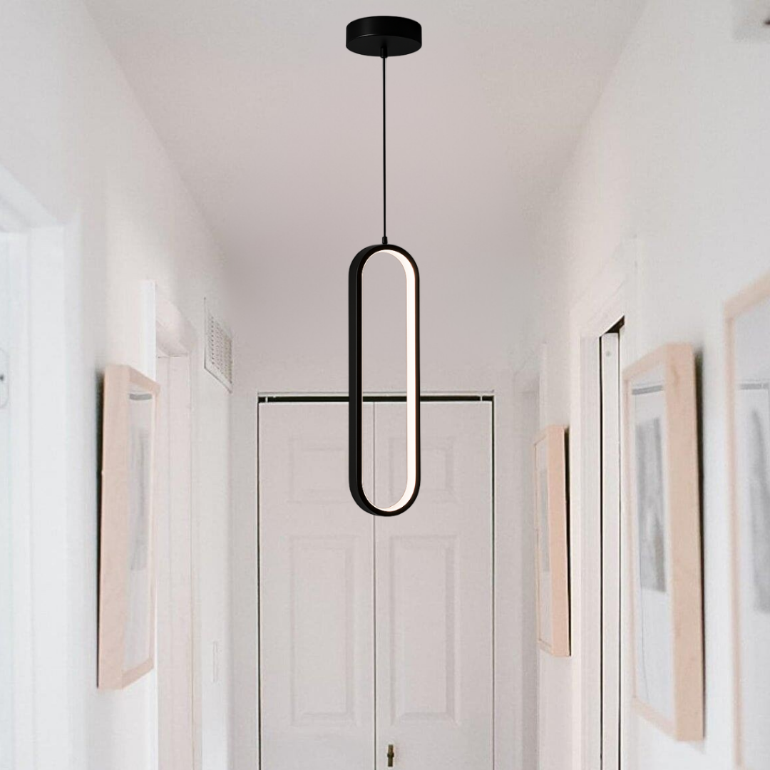 Ovis Siyah Beyaz Işık Ledli Modern Sarkıt Led Avize