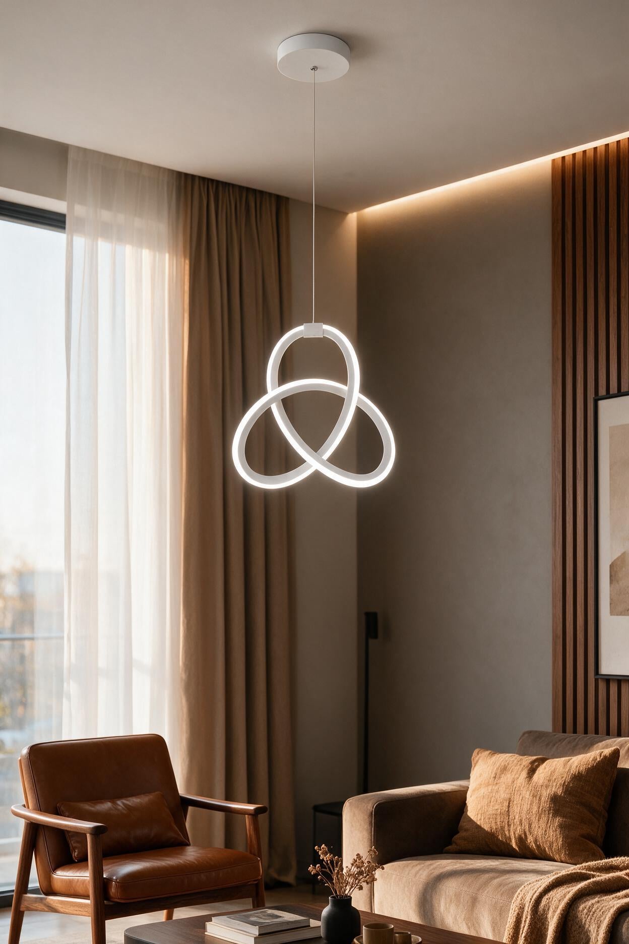 Asya Beyaz Modern Ultra Beyaz Ledli Sarkıt Ledli Avize