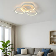 Cross Mimari Tasarım 3'Lü 3 Renk Ledli Plafonyer Modern Ledli Avize Led Avize