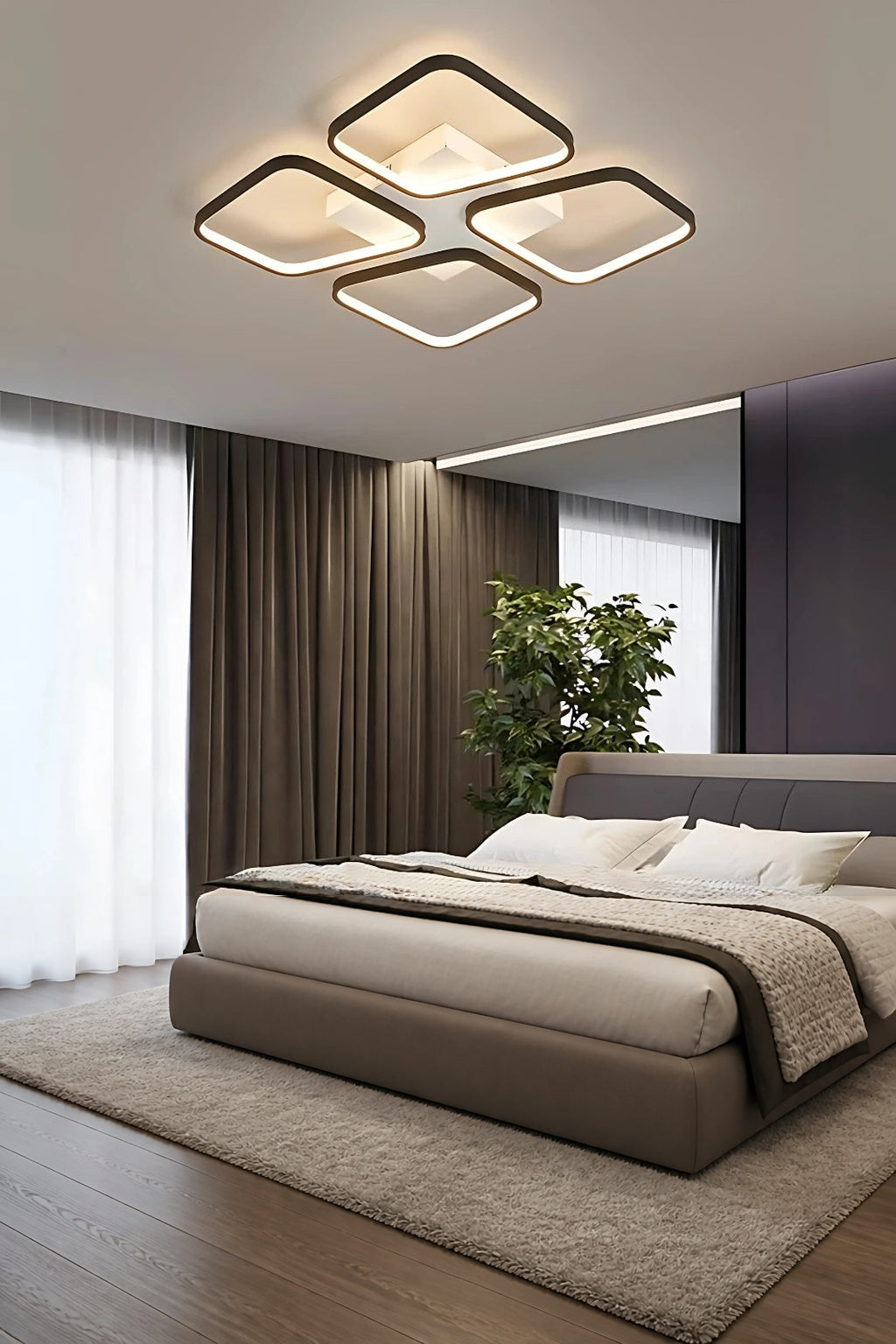 Aleda Modern 3 Renk Ledli Mimari Tasarım Plafonyer Ledli Avize Led Avize