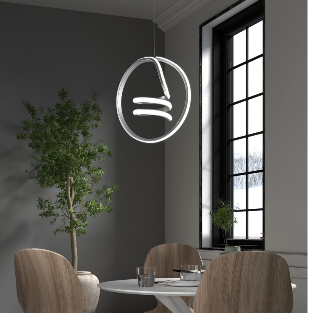 Venita Gri Tekli Sarkıt Led Günışığı Ultra Ledli Salon Mutfak Oda Hol Ledli Avize