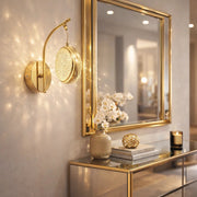 SNM3010 Gold 3 Renk Ledli Lüks Modern Sarkık Tekli Ledli Aplik