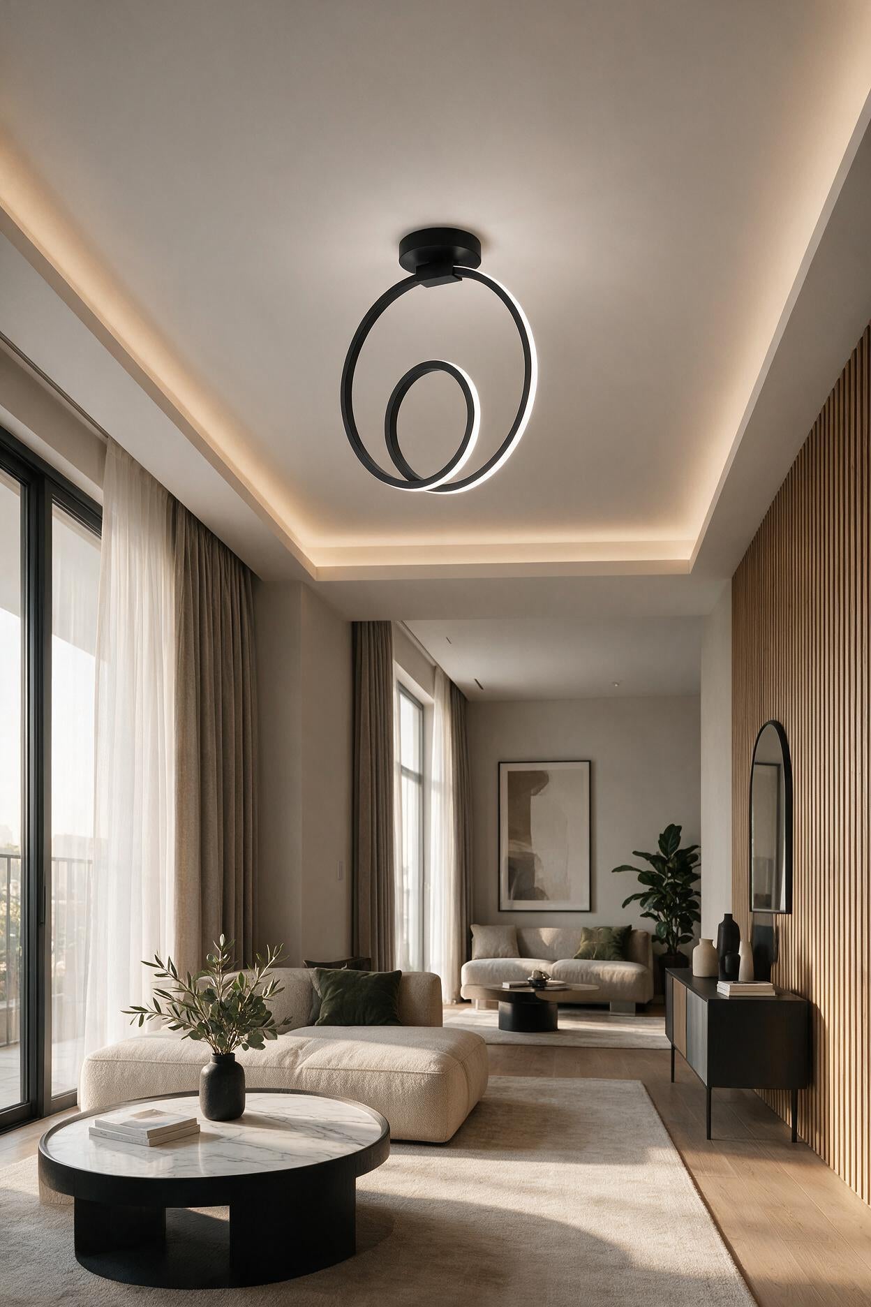 Orjin Siyah Tekli Plafonyer Led Beyaz Işık Ultra Ledli Salon Mutfak Oda Hol Ledli Avize