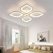 MS53005-4Modern 3 Renk Ledli   Plafonyer Lüks Modern Beyaz 4'lü Ledli Avize