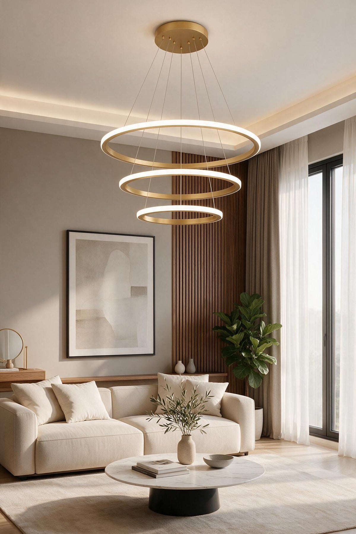 Robin 3'lü Eskitme Günışığı Ledli Modern Avize