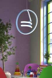 Venita Mavi Tekli Sarkıt Led Günışığı Ultra Ledli Salon Mutfak Oda Hol Ledli Avize