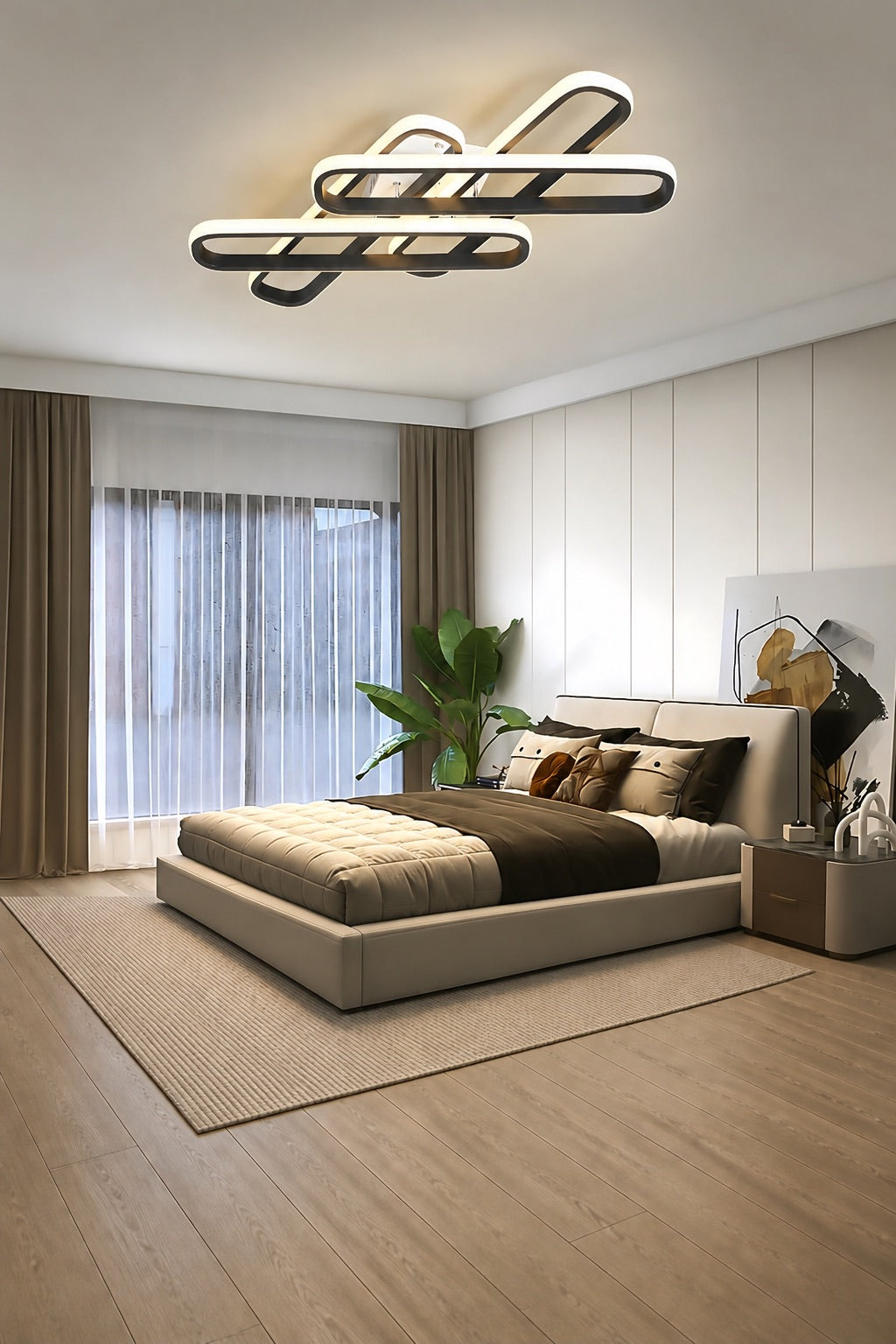 Victoria Mimari Tasarım  3 Renk Ledli Plafonyer Modern Ledli Avize Led Avize