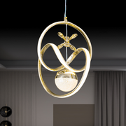 Lina Gold Kaplama 3 Renk Ledli Modern Özel Tasarım Sarkıt Ledli Avize Led Avize