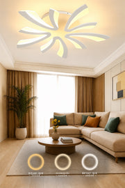 MS59005-5 Modern 3 Renk Ledli Plafonyer Beyaz Lüks 5'Lİ Ledli Avize