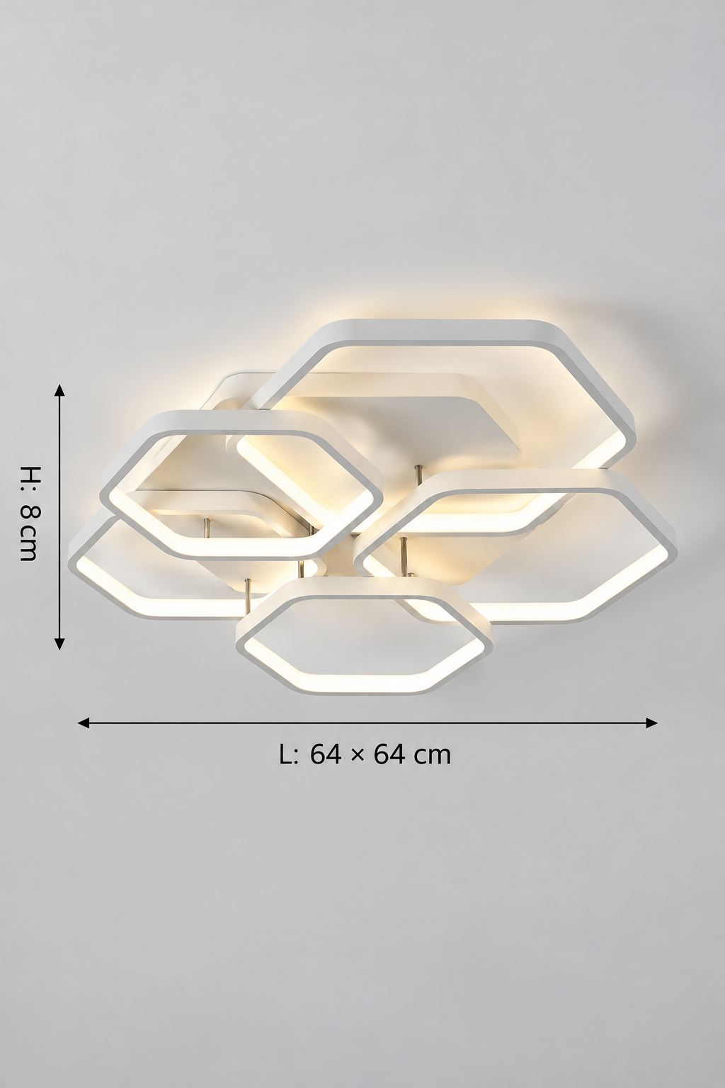 Cross Mimari Tasarım 5'Li 3 Renk Ledli Plafonyer Modern Ledli Avize  Led Avize