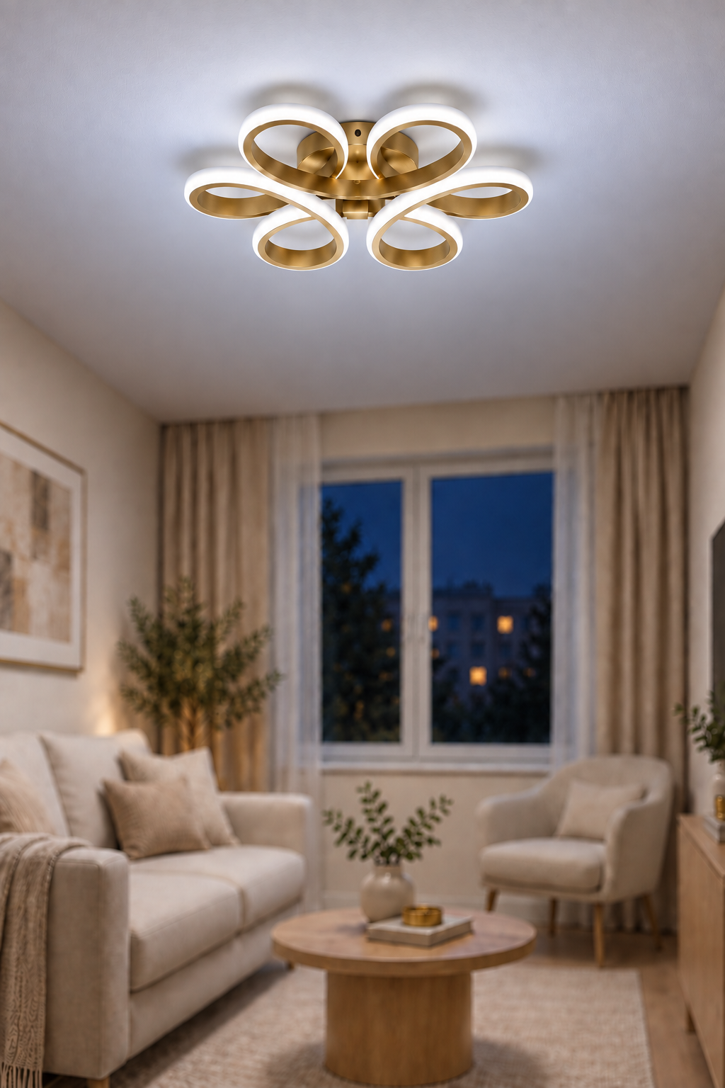Style Eskitme Plafonyer Ultra Süper Beyaz Ledli Avize