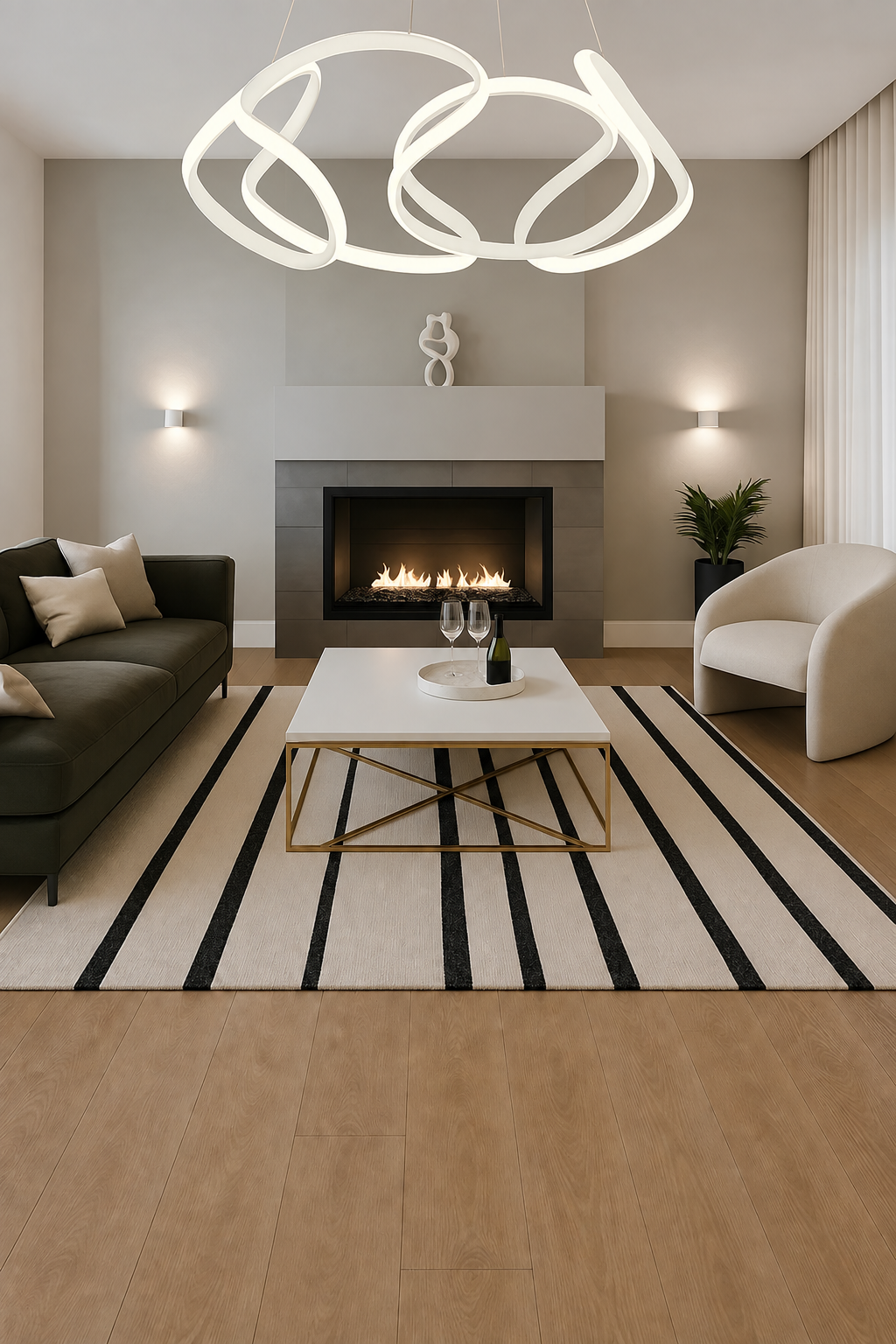 Artemis Beyaz Sarkık Power Beyaz Ledli Sarkık Ledli Avize Modern Led Avize