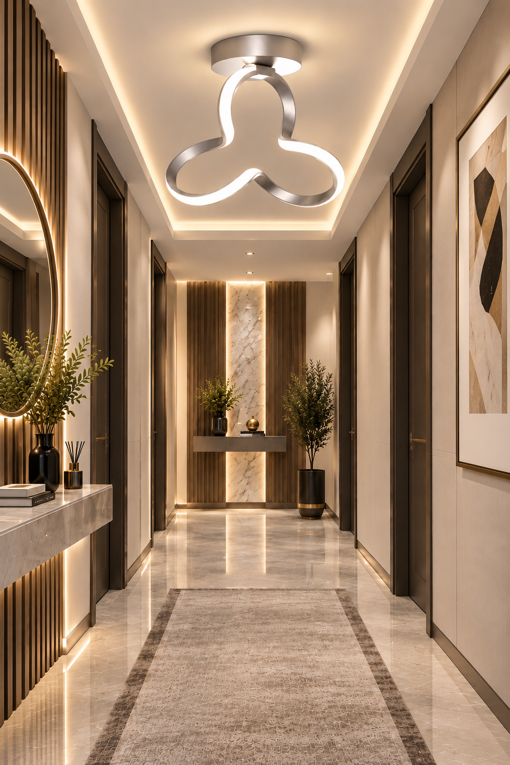 Clover Gri Tekli Plafonyer Led Günışığı Ultra Ledli Salon Mutfak Oda Hol Ledli Avize