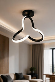Clover Siyah Tekli Plafonyer Led Beyaz Ultra Ledli Salon Mutfak Oda Hol Ledli Avize