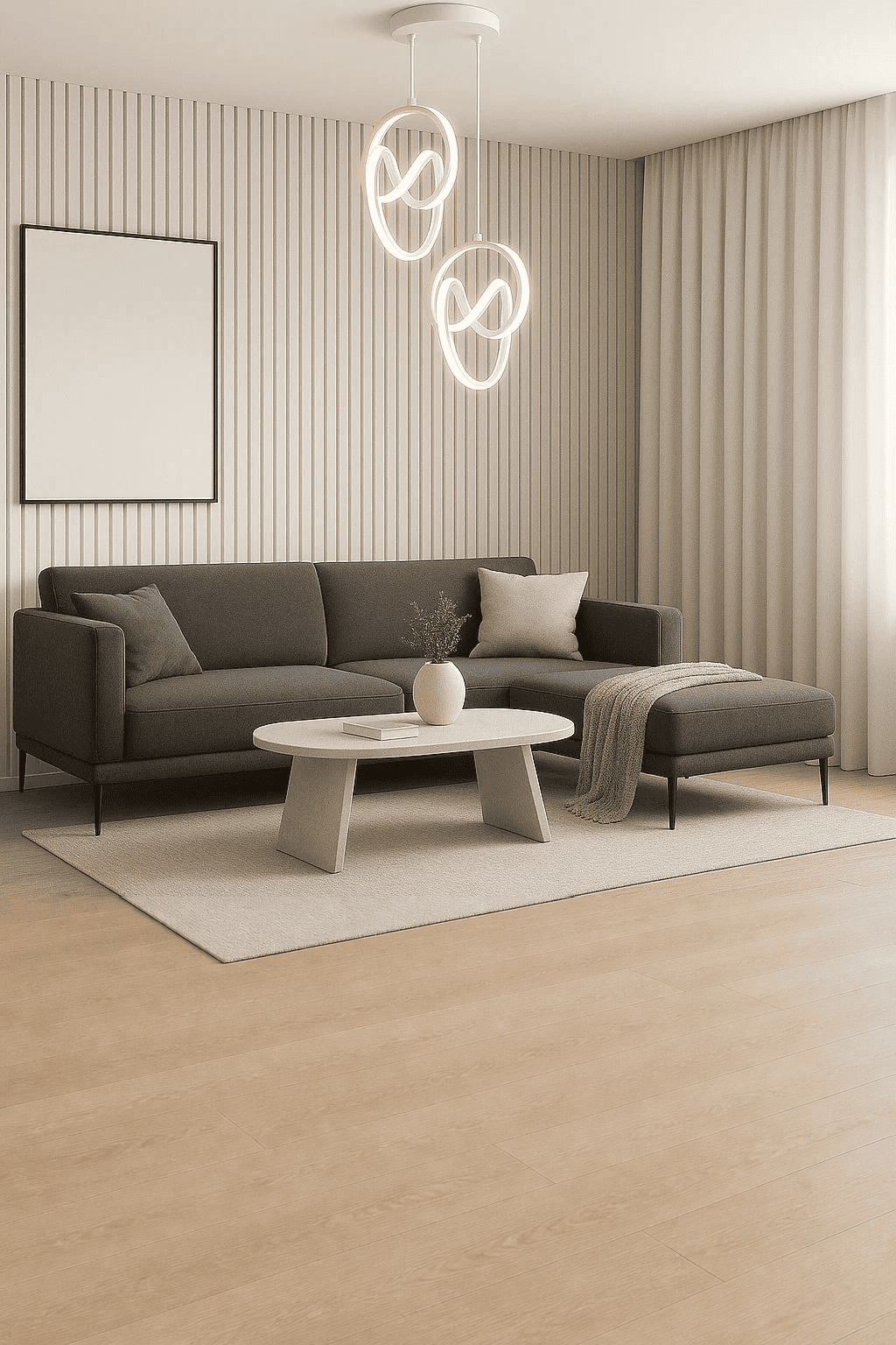 Trend 2'Li Beyaz Sarkık Power Beyaz Ledli Avize Modern Led Avize