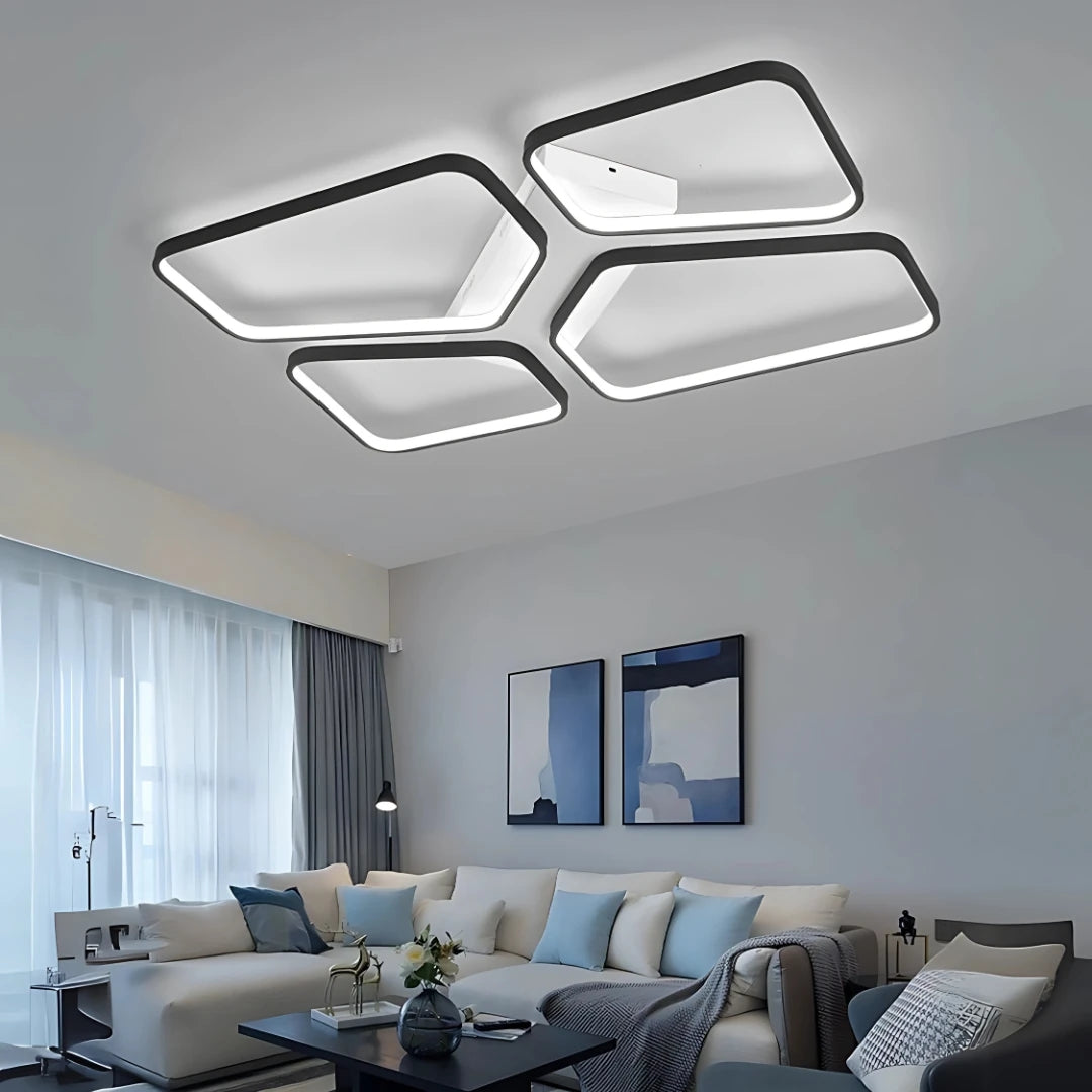 Pamira Modern 3 Renk Ledli Mimari Tasarım Plafonyer Ledli Avize Led Avize