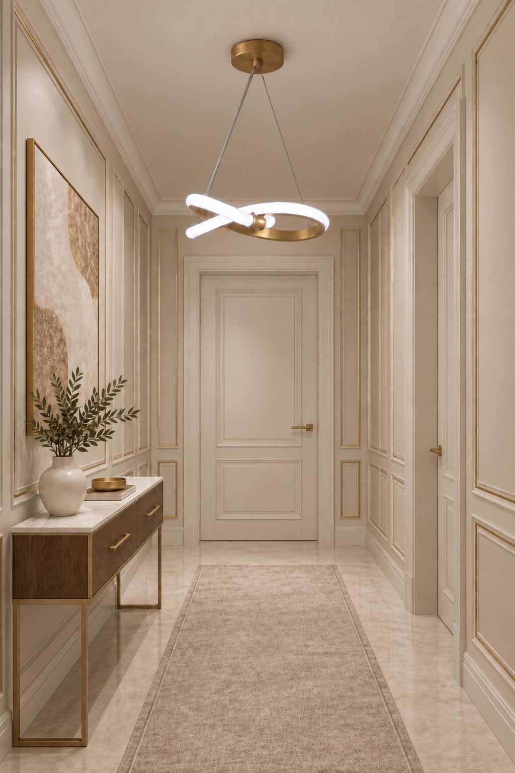 Bonna Modern Tekli Eskitme Sarkıt Led Beyaz Işık Power Ledli Salon Mutfak Oda Hol Ledli Avize