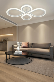 MS54005-4 Modern 3 Renk  Plafonyer Beyaz Lüks  4'LÜ Ledli Avize