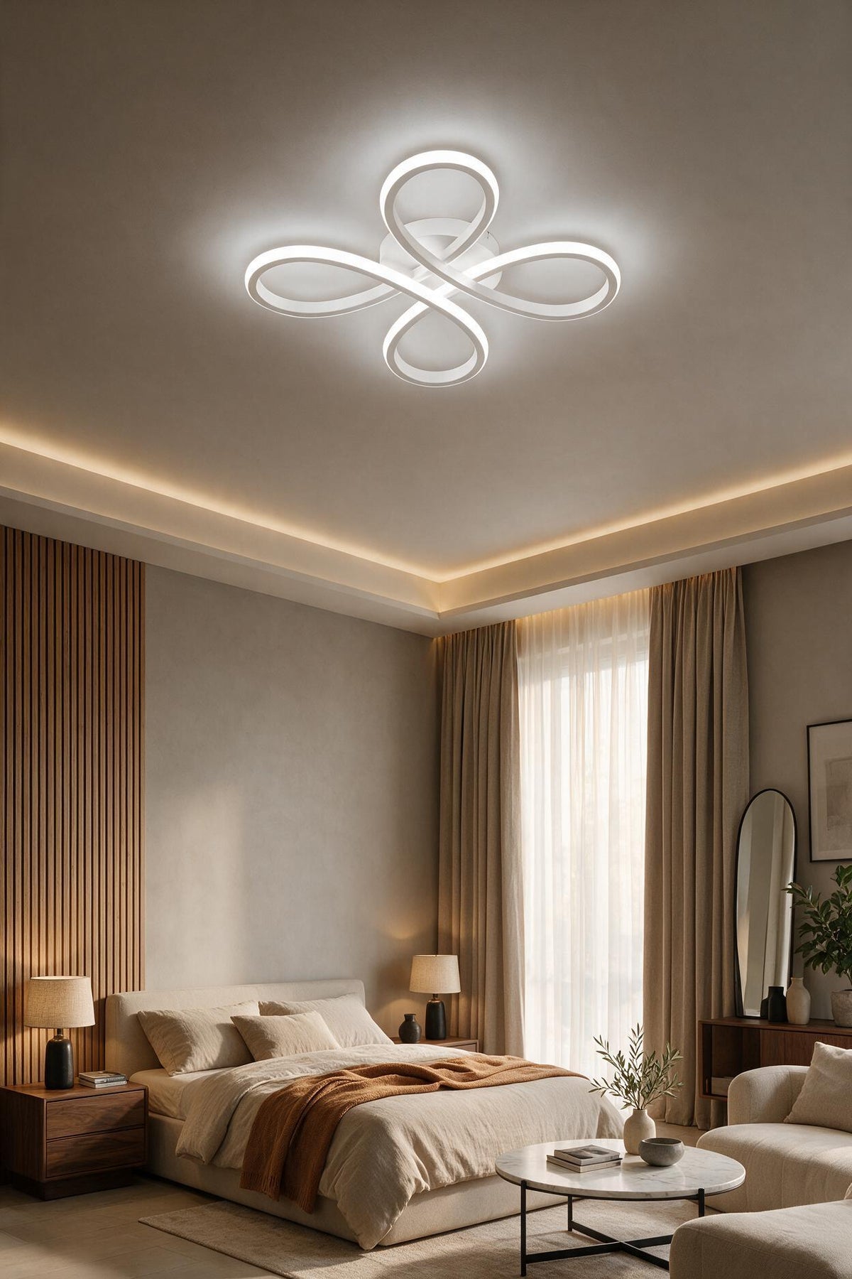 Salda Modern Beyaz Plafonyer Ultra Power Beyaz Ledli Avize - Çap 40 cm