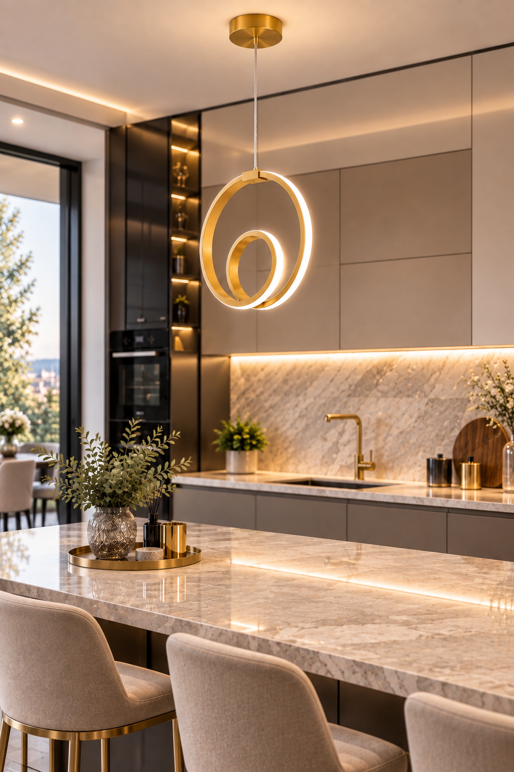 Orjin Eskitme Tekli Sarkıt Led Beyaz Işık Ultra Ledli Salon Mutfak Oda Hol Ledli Avize