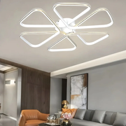 Oslo Beyaz Modern Gold Çizgili Plafonyer Ultra Power Beyaz Ledli Avize