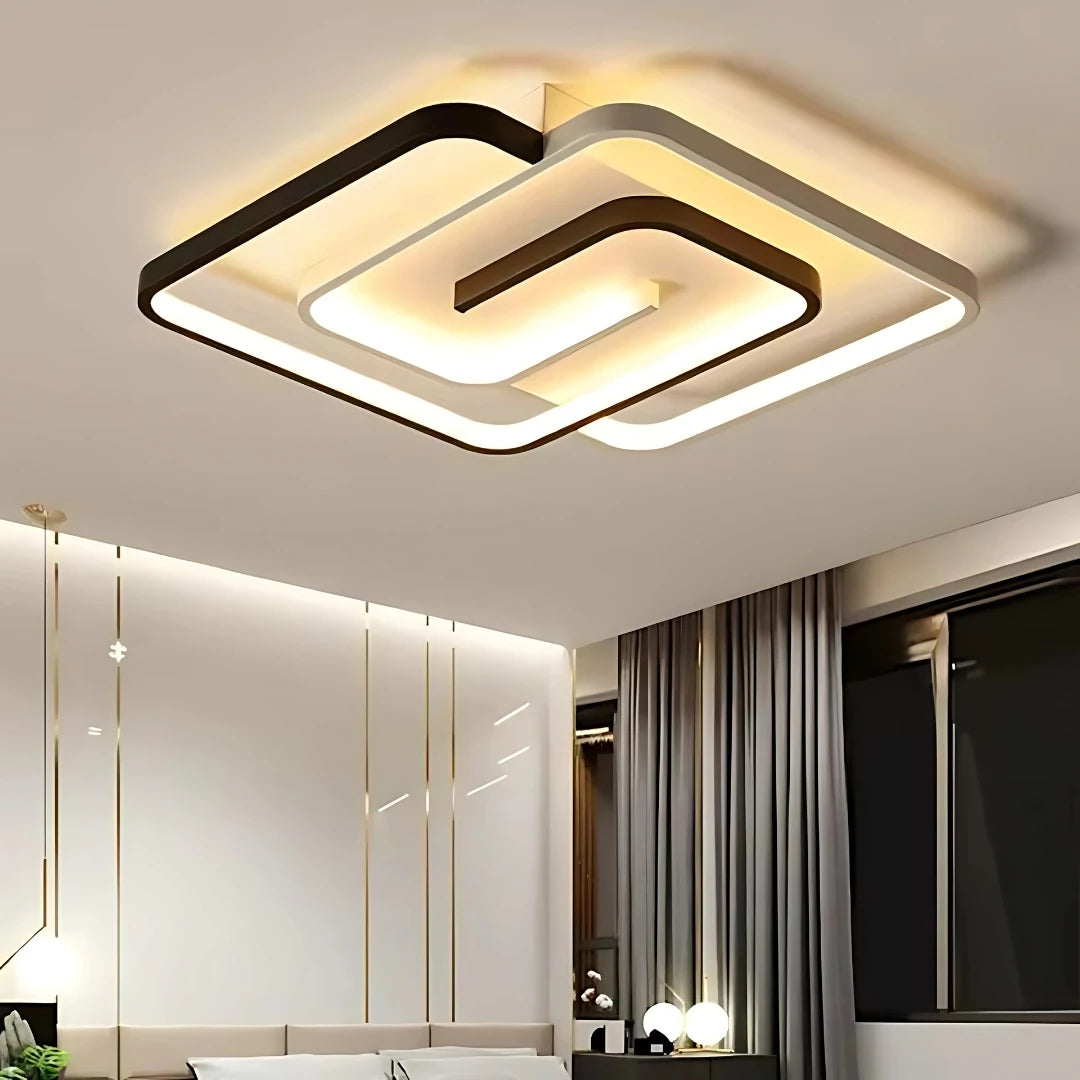 Mabel Modern 3 Renk Ledli Mimari Tasarım Plafonyer Ledli Avize