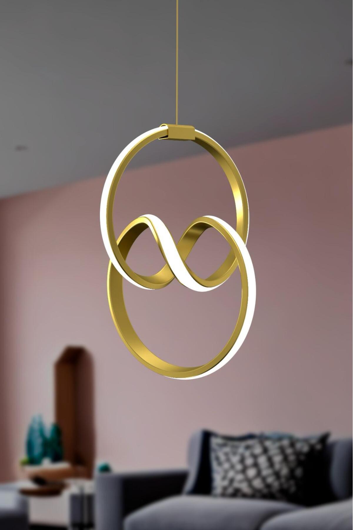 Emily Eskitme Tekli Sarkıt Led Beyaz Işık Ultra Ledli Salon Mutfak Oda Hol Ledli Avize