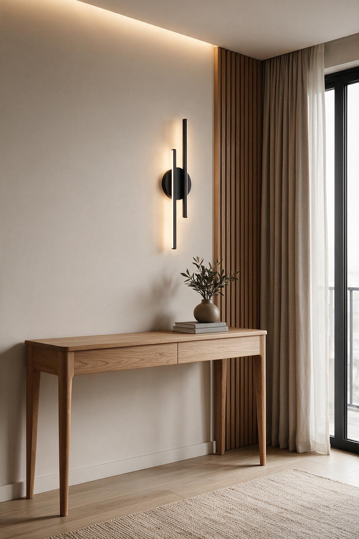 Ada Modern Siyah Dekoratif Günışığı Ledli Aplik