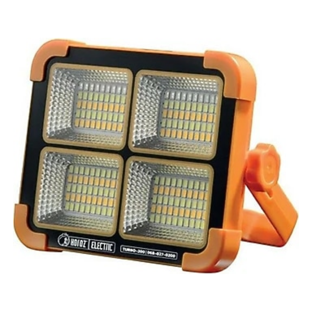 Turbo 800W Güneş Enerjili Solar LED Projektör Taşınabilir 3 Renk ve Çakar Modlu Lamba