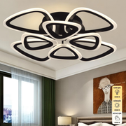 Ophelia 8'li Siyah Plafonyer Modern 3 Renk Ledli Avize