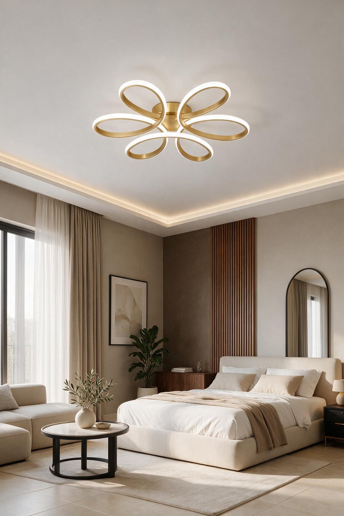 Nipul Eskitme Plafonyer Modern Ultra Süper 3 Renk Işıklı Ledli Avize