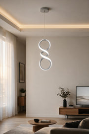Bohem Gri Beyaz Işık Ledli Modern Sarkıt Led Avize