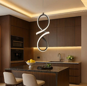 Damla Siyah Ultra Power Beyaz Ledli Avize Sarkıt Tekli Avize