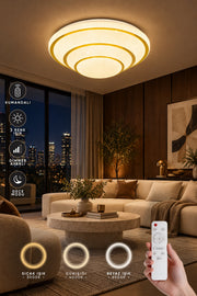 Agatha Gold Uzaktan Kumandalı 3 Renk 50 cm Led Avize