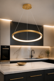 Ringa Eskitme Beyaz Işık Modern Tasarım Led Avize