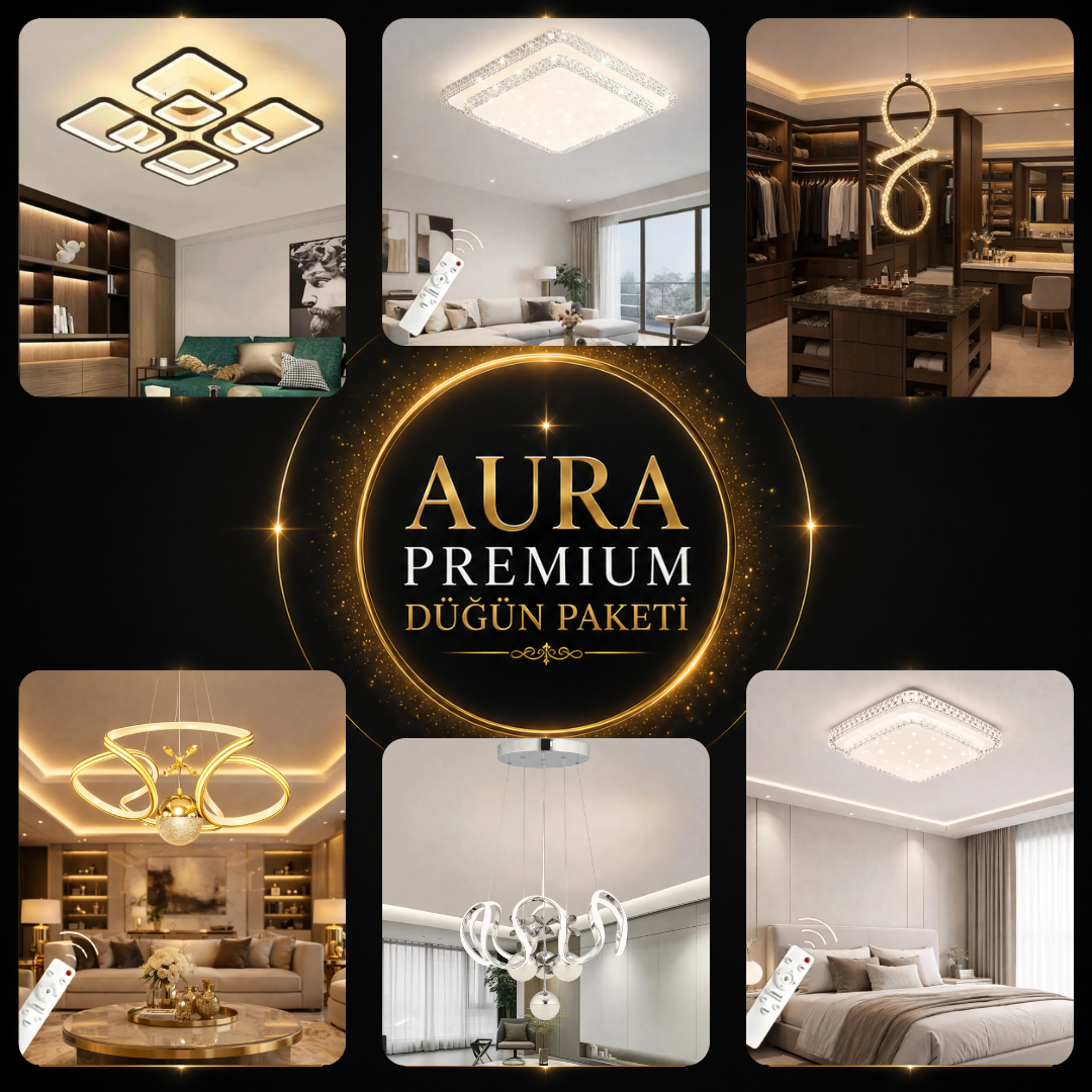 Aura Premium Düğün Paketi - Yeni Ev Aydınlatma Seti