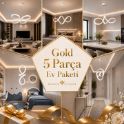Gold 5 Parça Ev Paketi - Ev Aydınlatma Seti Beyaz