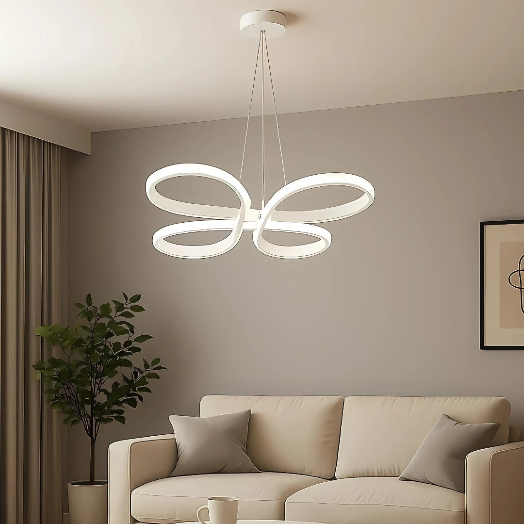 Bohem Beyaz Sarkık 3 Renk Ledli Avize Modern Led Avize