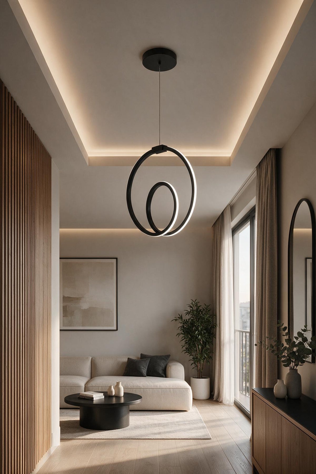 Orjin Siyah Tekli Sarkit Led Günışığı Ultra Ledli Salon Mutfak Oda Hol Ledli Avize