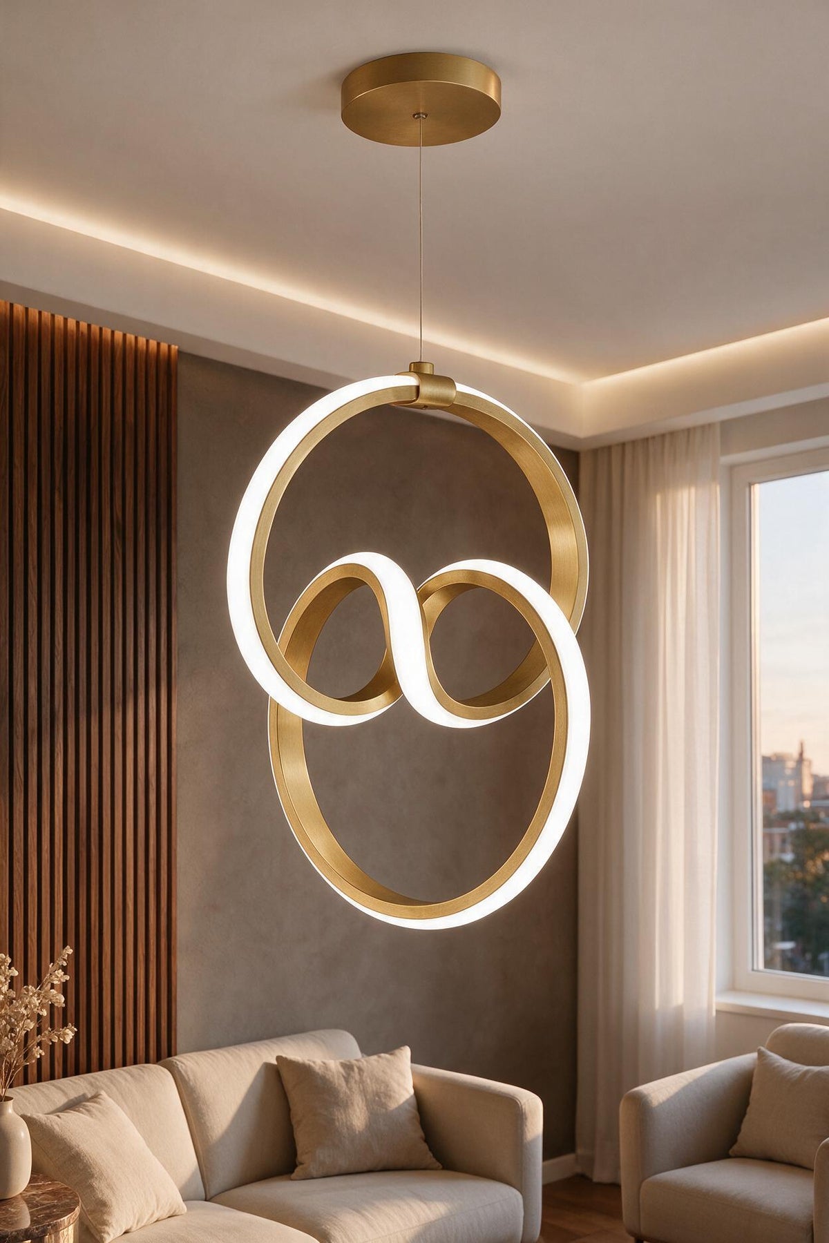 Emily Eskitme Tekli Sarkıt Led Beyaz Işık Ultra Ledli Salon Mutfak Oda Hol Ledli Avize
