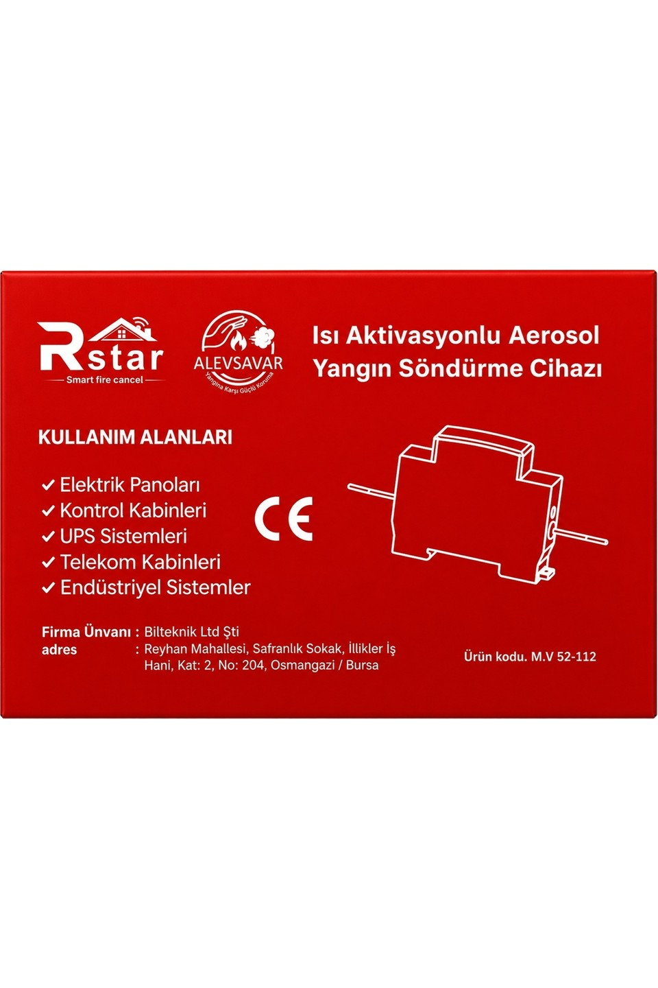 Elektrik Panosu Aerosol Otomatik Yangın Söndürme Cihazı