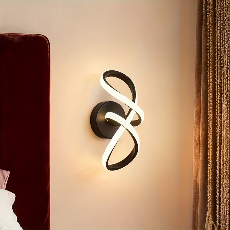 Sahra Modern Siyah Dekoratif Günışığı Ledli Aplik