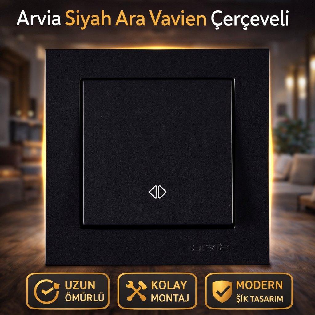 Arvia Siyah Ara Vavien Çerçeveli