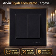 Arvia Siyah Komütatör Çerçeveli