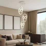 Trend 3'Lü Beyaz Sarkık Power Beyaz Ledli Avize Modern Led Avize