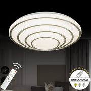 Vanessa Krom Uzaktan Kumandalı 3 Renk Ledli Avize Çap 50 cm